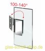 Artikelbild 1 des Artikels “Flamea-Flinter-Nivello 100-140° VERSTELLBARER Glas-Wand Winkelverbinder glanzverchromt“