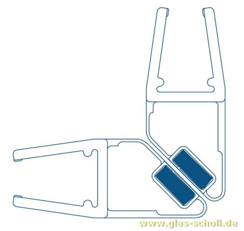 Artikelbild des Artikels “Magnetprofil 90° (2500mm) Duschdichtung für 6-8mm Glas - ÜBERLÄNGE “