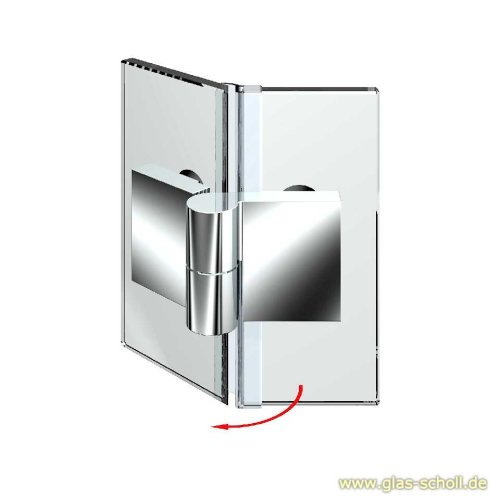 Artikelbild des Artikels “Nivello+ 135° Glas-Glas LINKS Hebe-Senk flächenbündig Anschlag glanzverchromt“