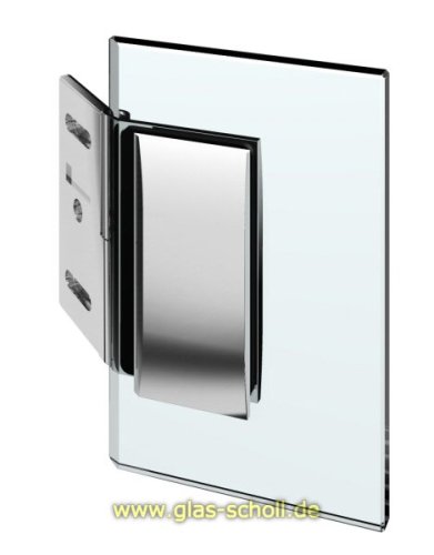 Artikelbild des Artikels “Pontere 90°-140°Glas-Wand Winkelverbinder (verstellbare Winkelgradzahl) glanzverchromt“