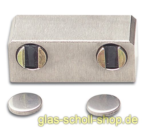 Artikelbild des Artikels “Magnetzuhaltung Edelstahl massiv Zweiflügelig Glas-Glas Verklebt“