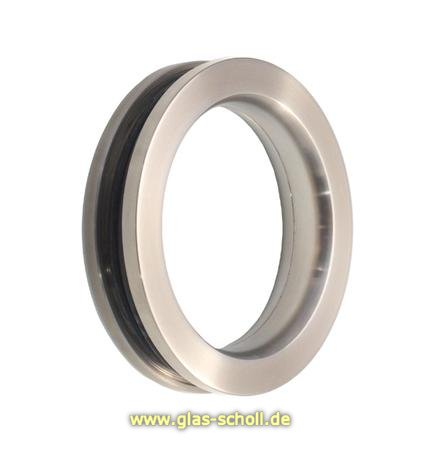 Artikelbild des Artikels “große einklebbare Edelstahl Griffmuschel d=80 Lochbohrung 70mm für 8mm Glas “