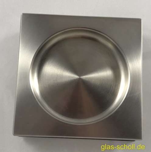 Artikelbild des Artikels “quadratische Edelstahl Griffmuschel verschraubbar beidseitig 80x80mm Loch 70mm “