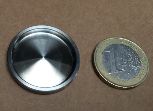 Artikelbild des Artikels “einseitige kleine aufklebbare Edelstahl Griffmuschel d=30 “