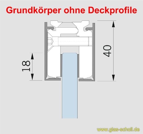 Artikelbild des Artikels “Wandanschlußprofil/Oberlichtprofil Grundprofil 2,0m für 8mm Glas“