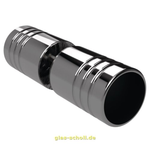 Artikelbild des Artikels “beidseitiger Aluminium Duschtürgriff glanzverchromt d=25 mm, Länge 35 mm, für Lochbohrung 12 mm “