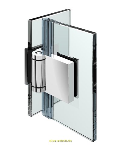 Artikelbild des Artikels “Flinter Glas-Glas 90 Grad Duschtürband nach außen öffnend glanzverchromt“