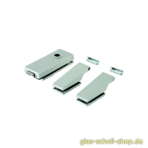 Artikelbild des Artikels “Garnitur Studio Classic UV unverschließbar, Drückerposition hinten, mit Drückerführung für 8 mm Glas silber eloxiert“