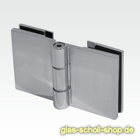 Artikelbild des Artikels “Wellness PREMIUM Glas-Glas DIN rechts 180Grad Duschtürband (nach innen öffnend) glanzverchromt“