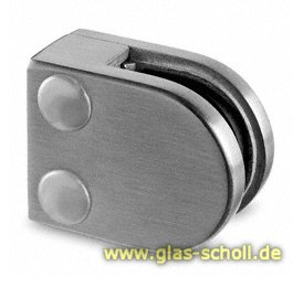 Artikelbild des Artikels “Glasklemmenhalter Edelstahl rund (4er-Set) für Vierkantprofil gebürstet“