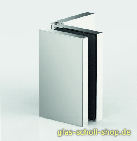 Artikelbild des Artikels “Flamea+ Winkelverbinder 90° Glas-Wand stufenlos von 60-100° verstellbar (verdeckte Verschraubung) glanzverchromt“