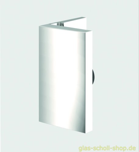 Artikelbild des Artikels “Pavone flächenbündiger Winkelverbinder Glas-Wand 90° glanzverchromt“