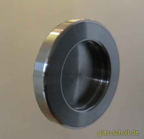 Artikelbild des Artikels “1 Stk selbstklebende runde Edelstahl Griffmuschel (kein Loch nötig) (kein Paar!) d=64 Edelstahl“