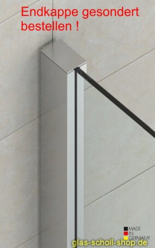 Artikelbild des Artikels “Wandanschlussprofil/Klemmprofil für 6/8/10mm Glas (Duschen geeignet) für 8mm Glas - 2,01m silber matt (naturfarbig eloxiert)“