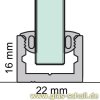 Artikelbild 2 des Artikels “Boden-Wand-Profil mit Silikonband (U-Profil) silber matt“
