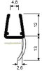 Artikelbild 5 des Artikels “Mitteldichtprofil mit Weichlippe (2500mm) Duschdichtung 6-8mm Glas-ÜBERLÄNGE “