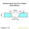 Artikelbild 5 des Artikels “dezenter flächenbündiger Punkthalter B-5206011 transparent 6-8 mm“