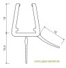 Artikelbild 7 des Artikels “unteres Wasserabweisprofil mit 135° Lippe (1000mm) Duschdichtung für 6-8mm Glas “