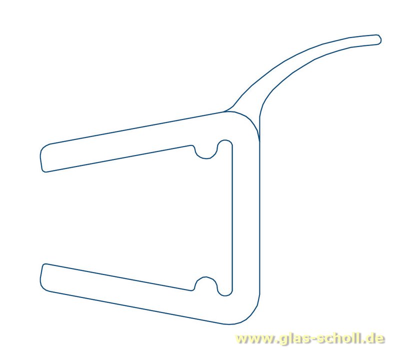 Artikelbild 1 des Artikels “Wasserabweisprofil 135° (2010mm) Duschdichtung für 6-8mm Glas “