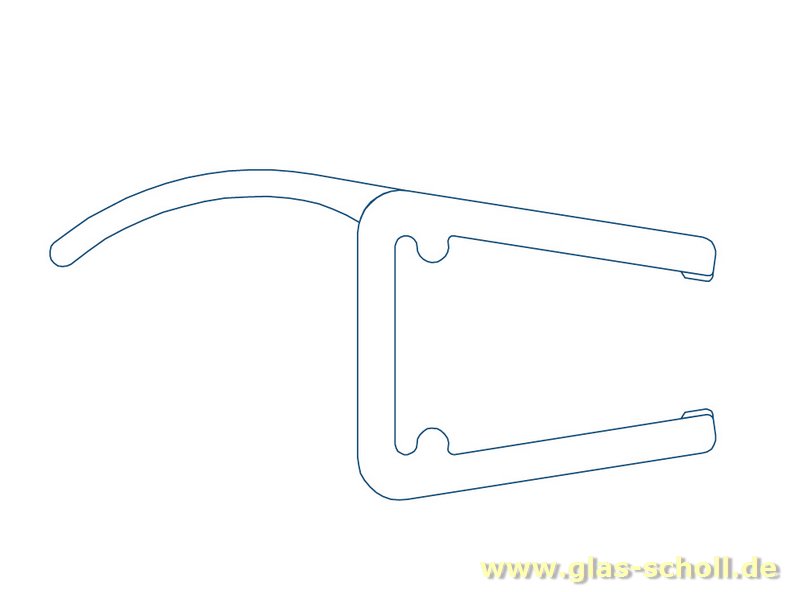 Artikelbild 1 des Artikels “Mitteldichtprofil mit gebogener Weichlippe (2010mm) Duschdichtung für 6-8mm Glas “