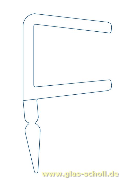 Artikelbild 1 des Artikels “Dichtprofil 11mm für Schiebetüren mit Lippe (2500mm) Duschdichtung 6-8mm Glas -ÜBERLÄNGE “