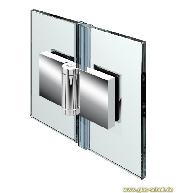 Artikelbild 1 des Artikels “Flinter Glas-Glas 180Grad Duschtürband glanzverchromt“