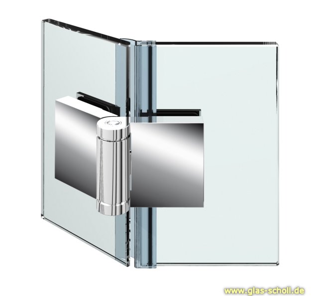 Artikelbild 1 des Artikels “Flinter Glas-Glas 135Grad Duschtürband glanzverchromt“