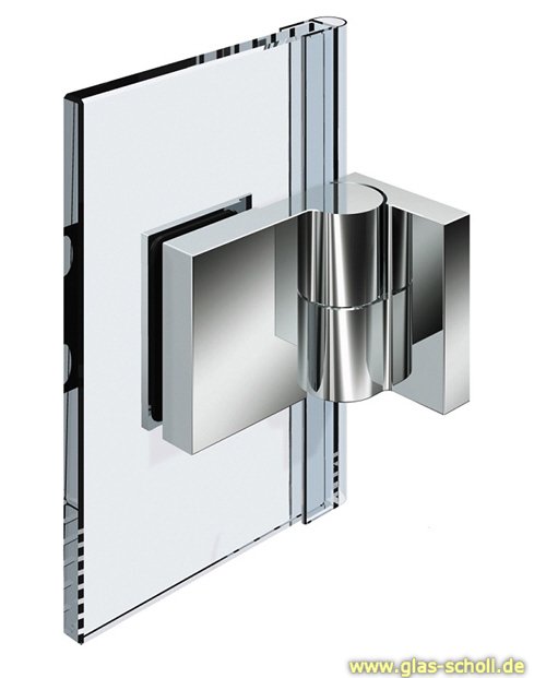 Artikelbild 1 des Artikels “Nivello 90° Glas-Wand RECHTS Hebe-Senk AUSSENBEFESTIGUNG Anschlag glanzverchromt“