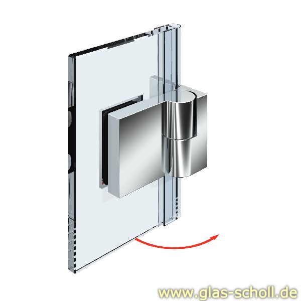 Artikelbild 1 des Artikels “Nivello 90° Glas-Wand RECHTS Hebe-Senk INNENBEFESTIGUNG Anschlag glanzverchromt“