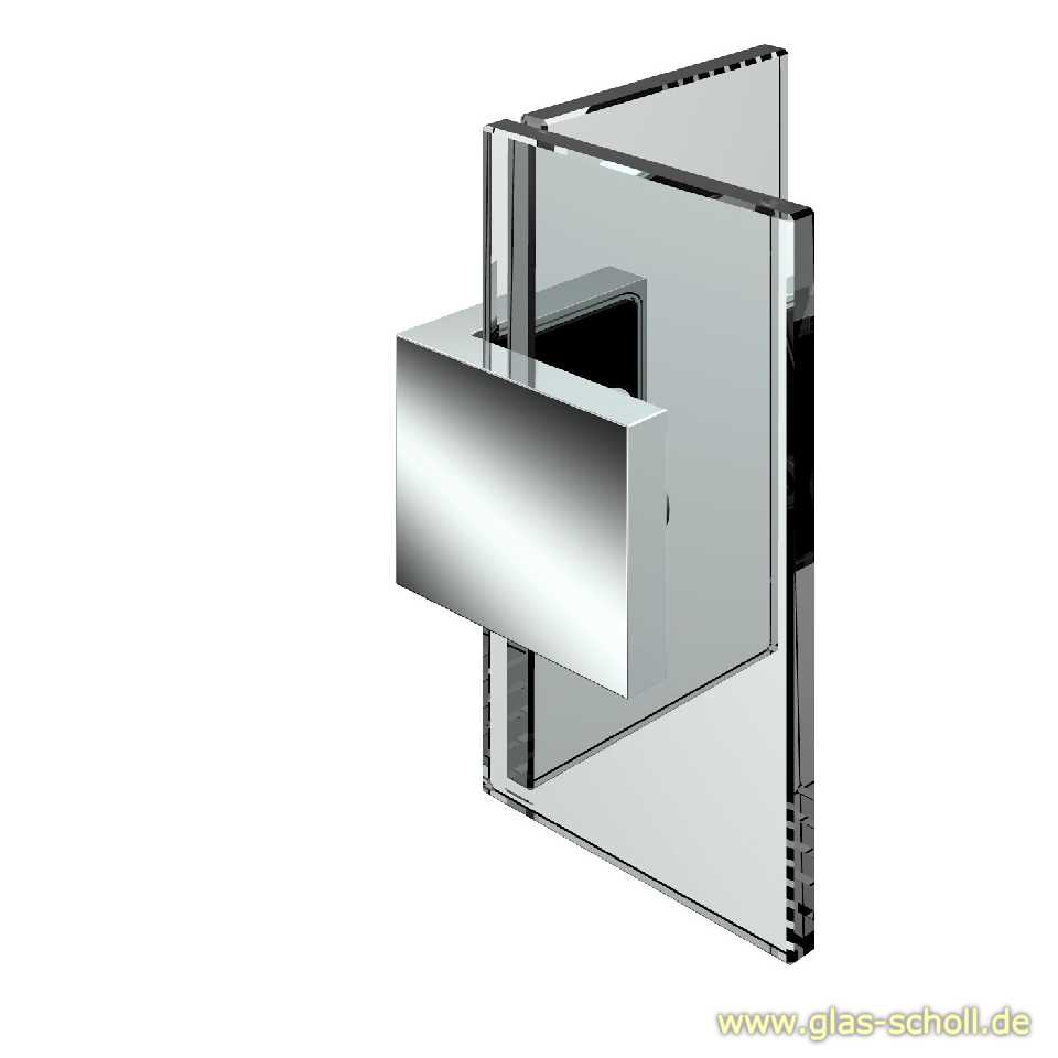 Artikelbild 1 des Artikels “Nivello+ 90° Winkelhalter Glas-Glas flächenbündig glanzverchromt“