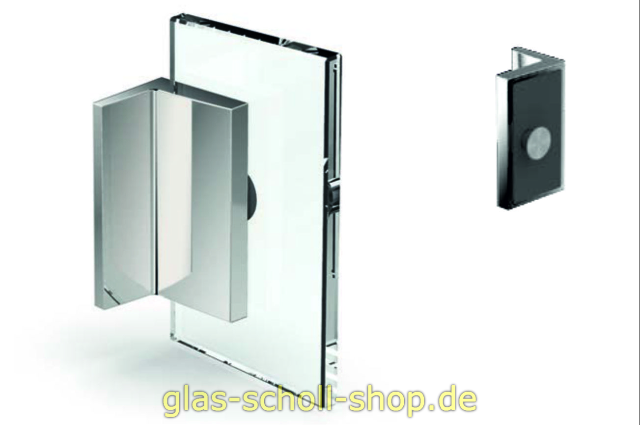 Artikelbild 1 des Artikels “Pavone Winkelverbinder Glas-Wand 90° flächenbündig glanzverchromt“