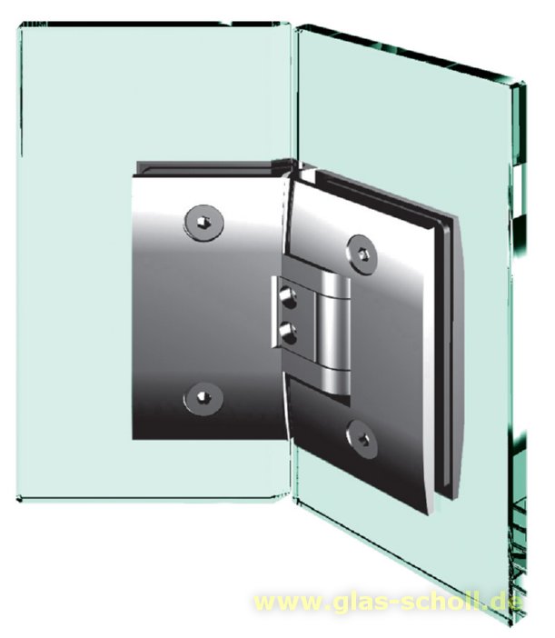 Artikelbild 1 des Artikels “Pontere 135° Glas-Glas Duschpendeltürband (beidseitig öffnend) glanzverchromt“