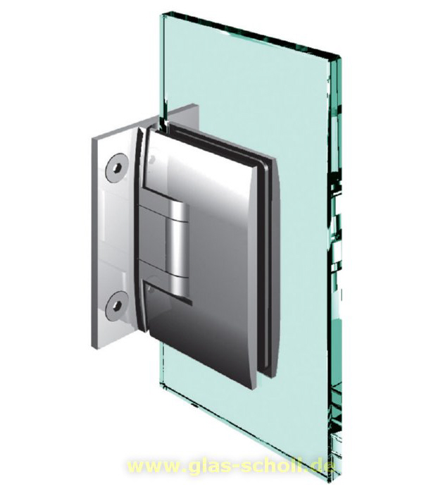 Artikelbild 1 des Artikels “Pontere 90° Glas-Wand Duschpendeltürband (beidseitige Befestigungslasche) glanzverchromt“