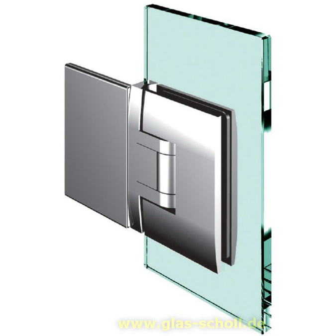 Artikelbild 1 des Artikels “Pontere 180° Glas-Wand Duschpendeltürband (einseitige Befestigungslasche) glanzverchromt“