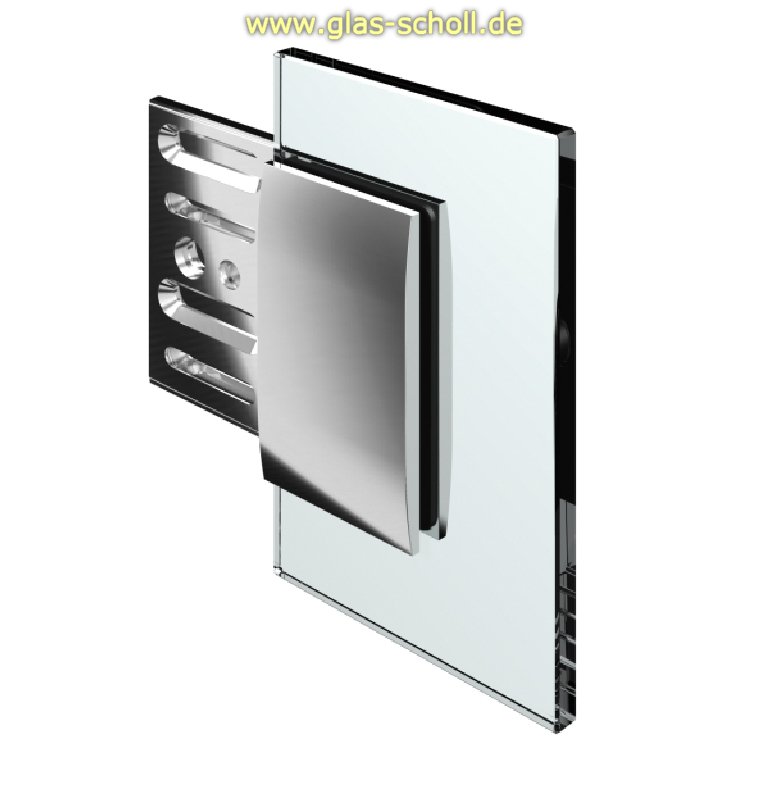 Artikelbild 1 des Artikels “Pontere 180° Glas-Wand Längsverbinder glanzverchromt“