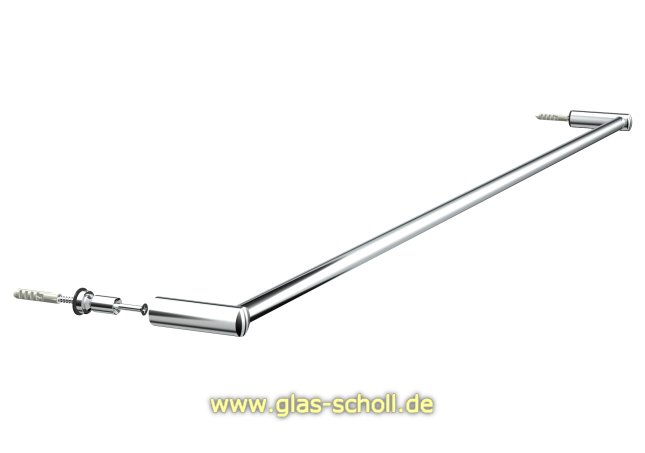 Artikelbild 1 des Artikels “Handtuchhalter RUND zur Glas- oder Wandmontage (kürzbar) glanzverchromt/gebeizt“