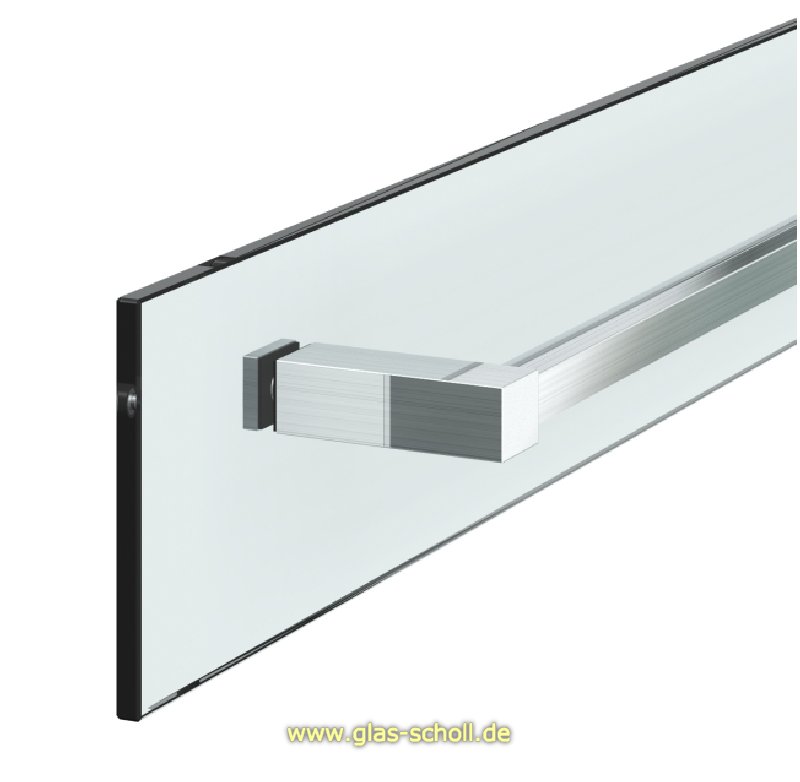 Artikelbild 1 des Artikels “eckiger Handtuchhalter kürzbar Glas-/Wandmontage glanzverchr.“