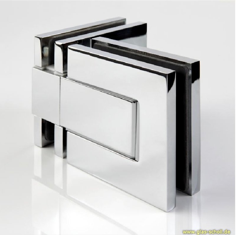 Artikelbild 1 des Artikels “GRAL BF112 Glas-Glas Pendeltürbeschlag 90° glanzverchromt“