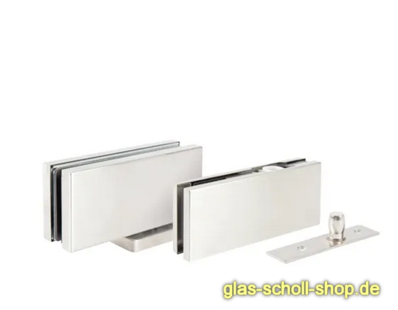 Artikelbild 1 des Artikels “SET Alva selbstschließende Eckbeschlag EN5 für Türen -1,25 m (Set) 90° Feststellung Edelstahl gebürstet“