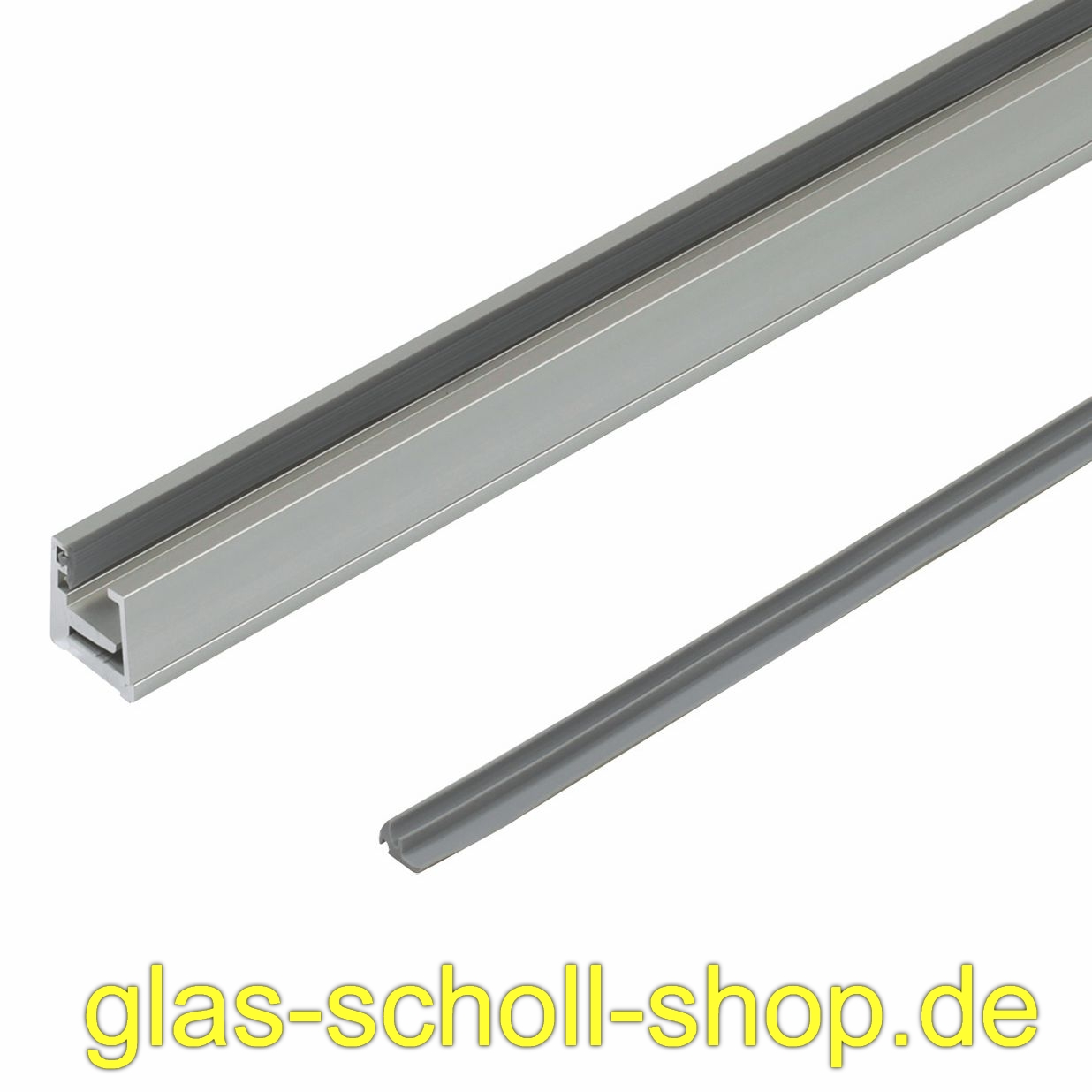 Artikelbild 1 des Artikels “Rahmen-Wandanschluss-Klemmprofil MR22 für Ganz-Glas-Anlagen für 8-10 mm Glas 2,0 m roh (unbehandelt)“