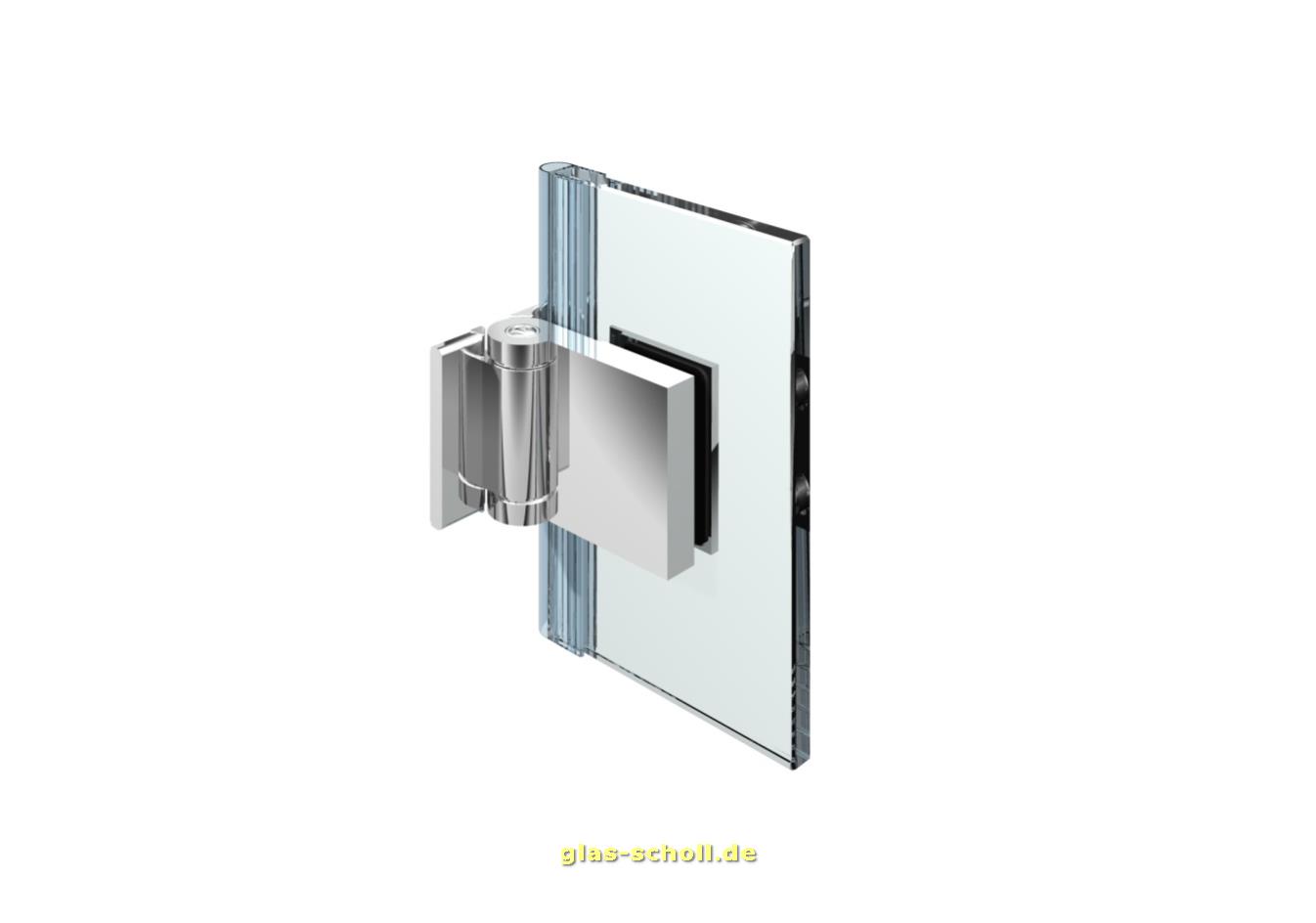 Artikelbild 1 des Artikels “Flinter Glas-Wand 90 Grad Duschtürband nach außen öffnend mit beidseitiger Lasche glanzverchromt“