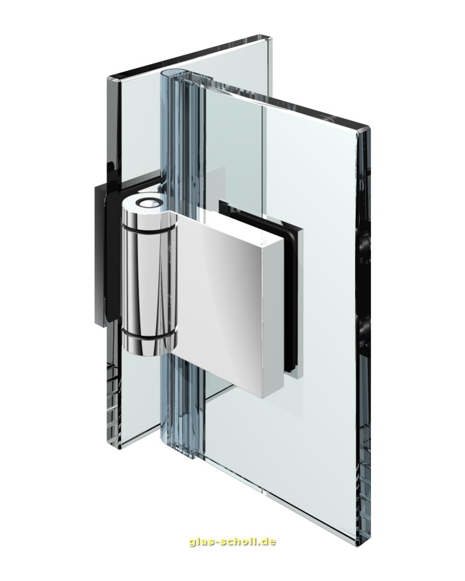 Artikelbild 1 des Artikels “Flinter Glas-Glas 90 Grad Duschtürband nach außen öffnend glanzverchromt“