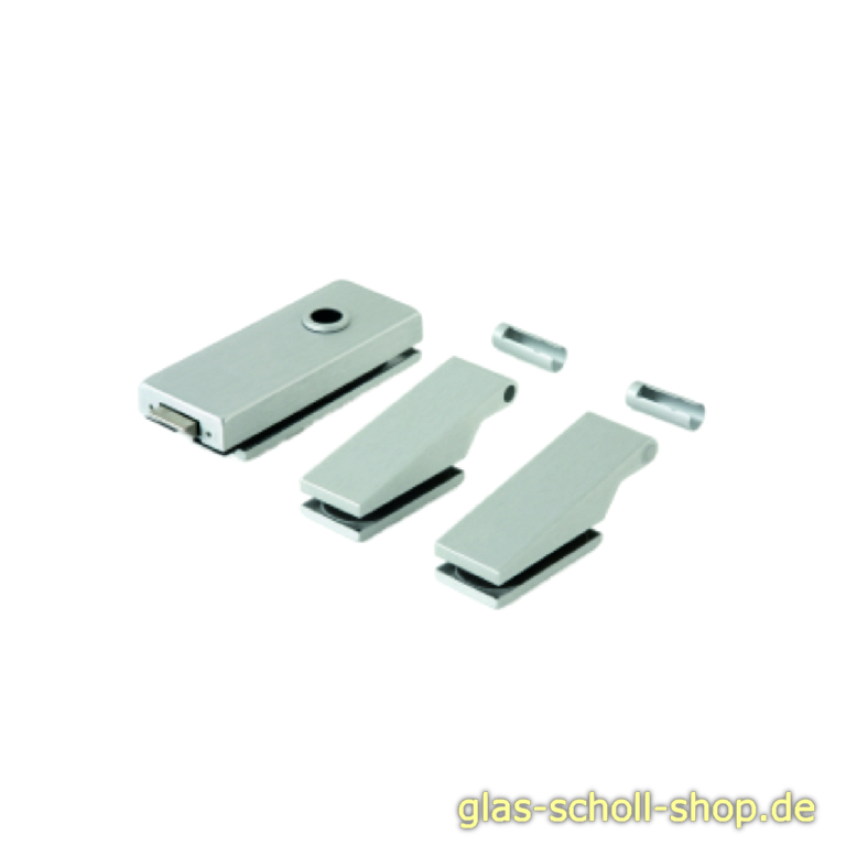 Artikelbild 1 des Artikels “Garnitur Studio Classic UV unverschließbar, Drückerposition hinten, mit Drückerführung für 8 mm Glas silber eloxiert“