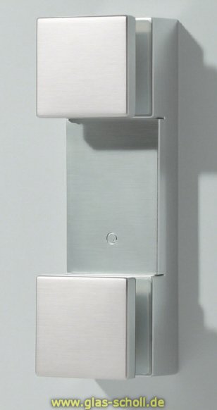 Artikelbild 1 des Artikels “Edelstahl Glasadapter gebürstet für vertikale Glasbefestigung von Ganzglasgeländern “