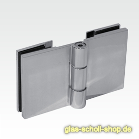 Artikelbild 1 des Artikels “Wellness PREMIUM Glas-Glas DIN links 180Grad Duschtürband (nach innen öffnend) glanzverchromt“