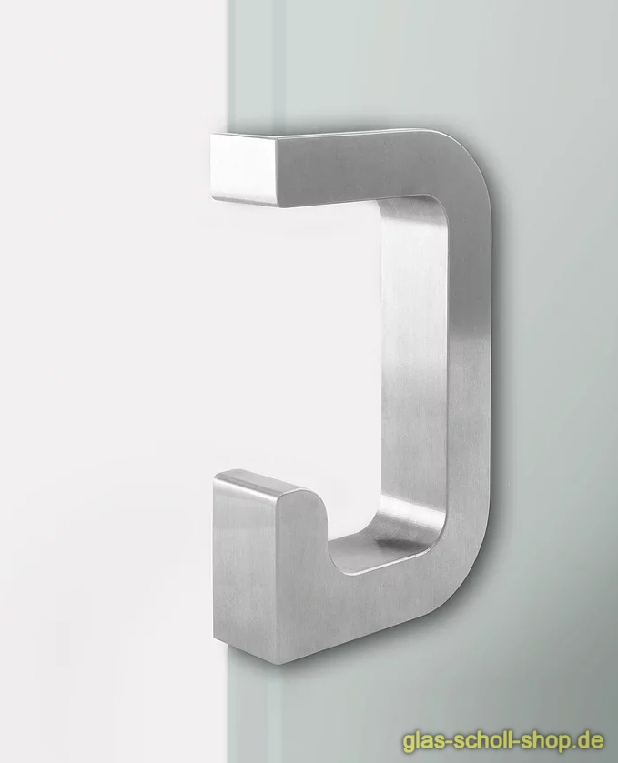 Artikelbild 1 des Artikels “Design G-Edelstahl-Griffmuschel für Schiebetüren für 8mm Glas geschliffen“
