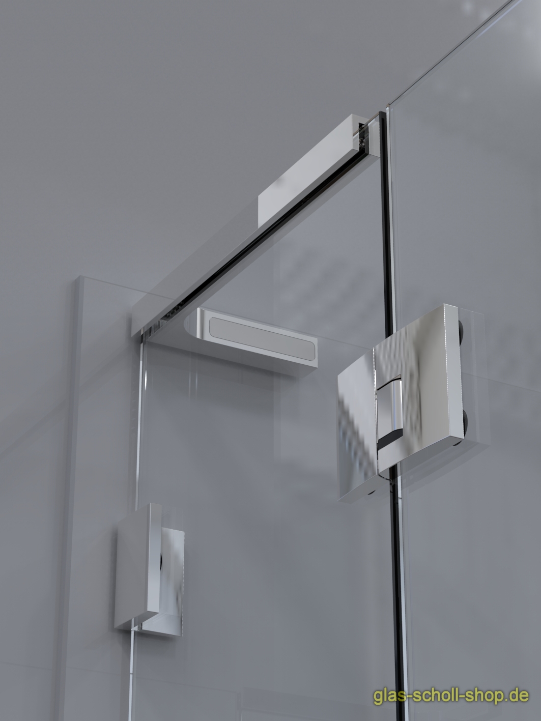 Artikelbild 1 des Artikels “Stabilisierungswinkel für Glasduschen LINKS - glanzverchromt“