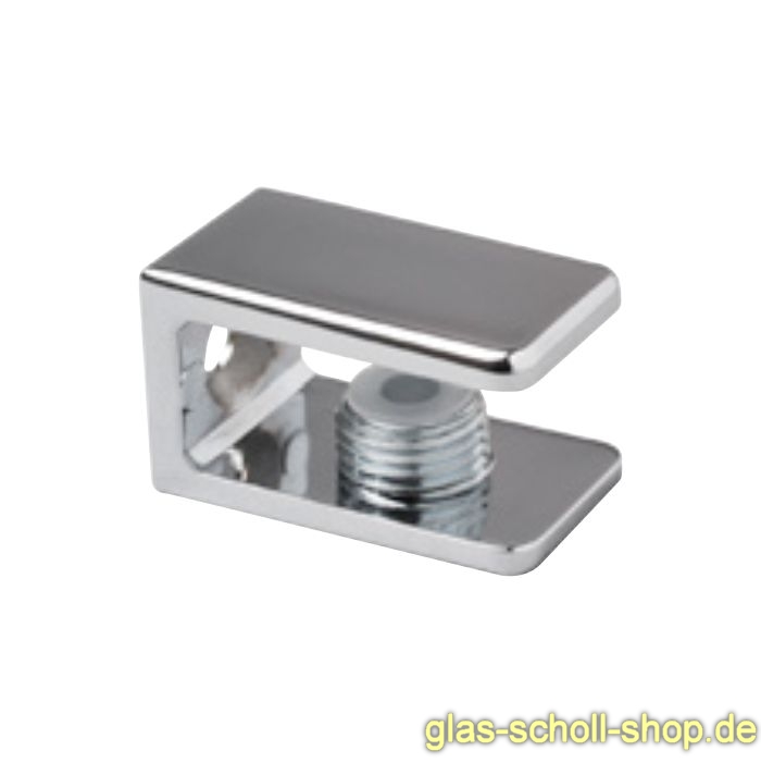 Artikelbild 1 des Artikels “Glasplattenträger rechteckig 15x27 Glasstärke 6-10 mm glanzverchromt“