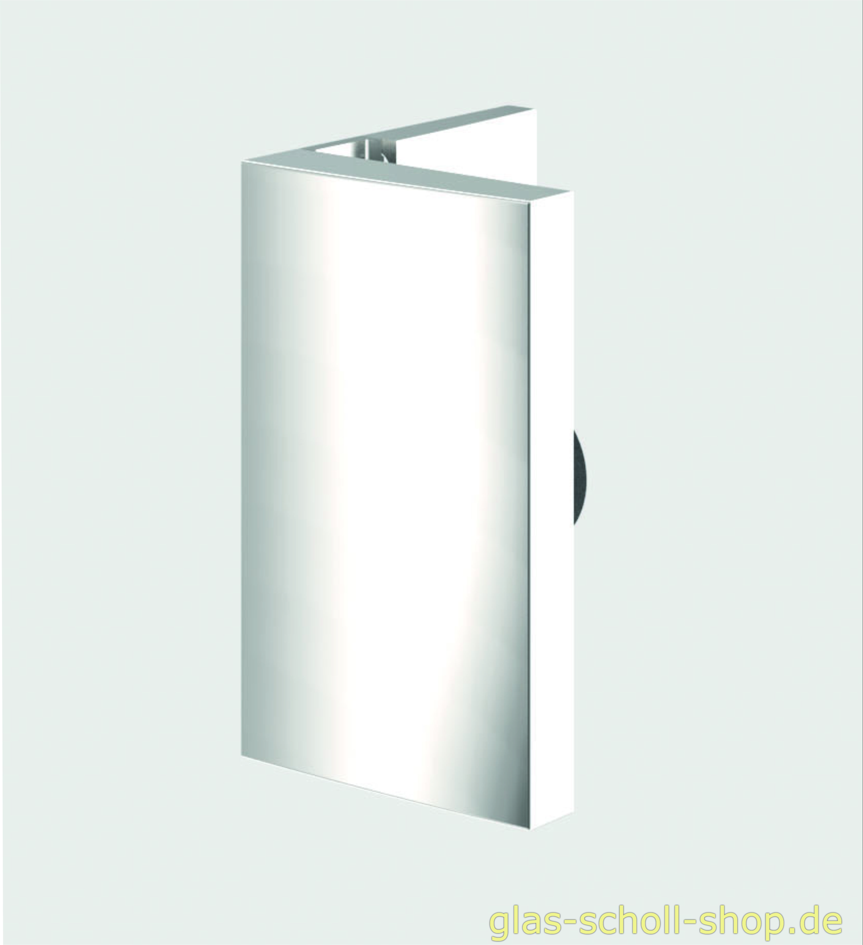 Artikelbild 1 des Artikels “Pavone flächenbündiger Winkelverbinder Glas-Wand 90° glanzverchromt“