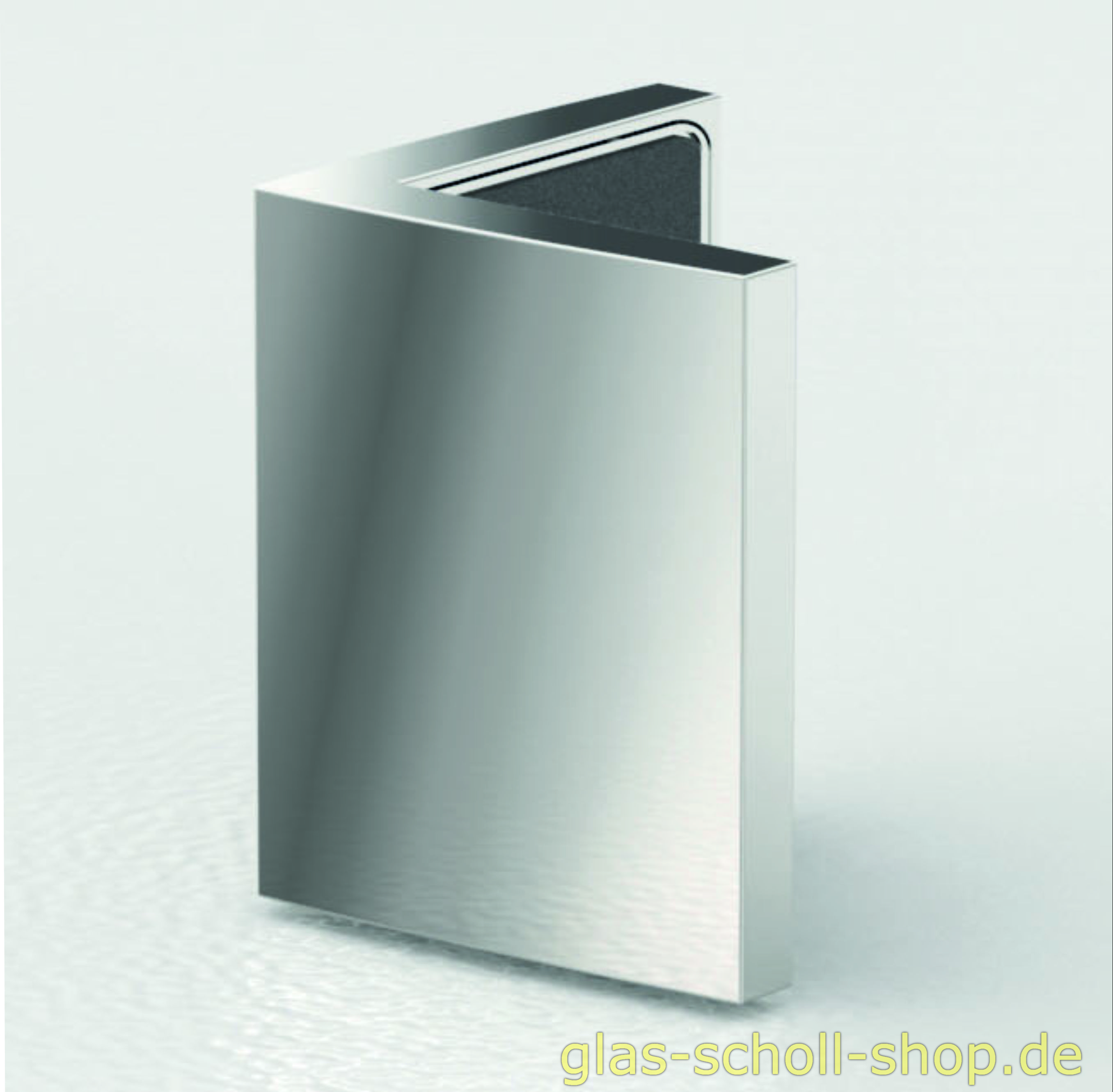 Artikelbild 1 des Artikels “Pavone flächenbündiger Winkelverbinder Glas-Glas 180° glanzverchromt“